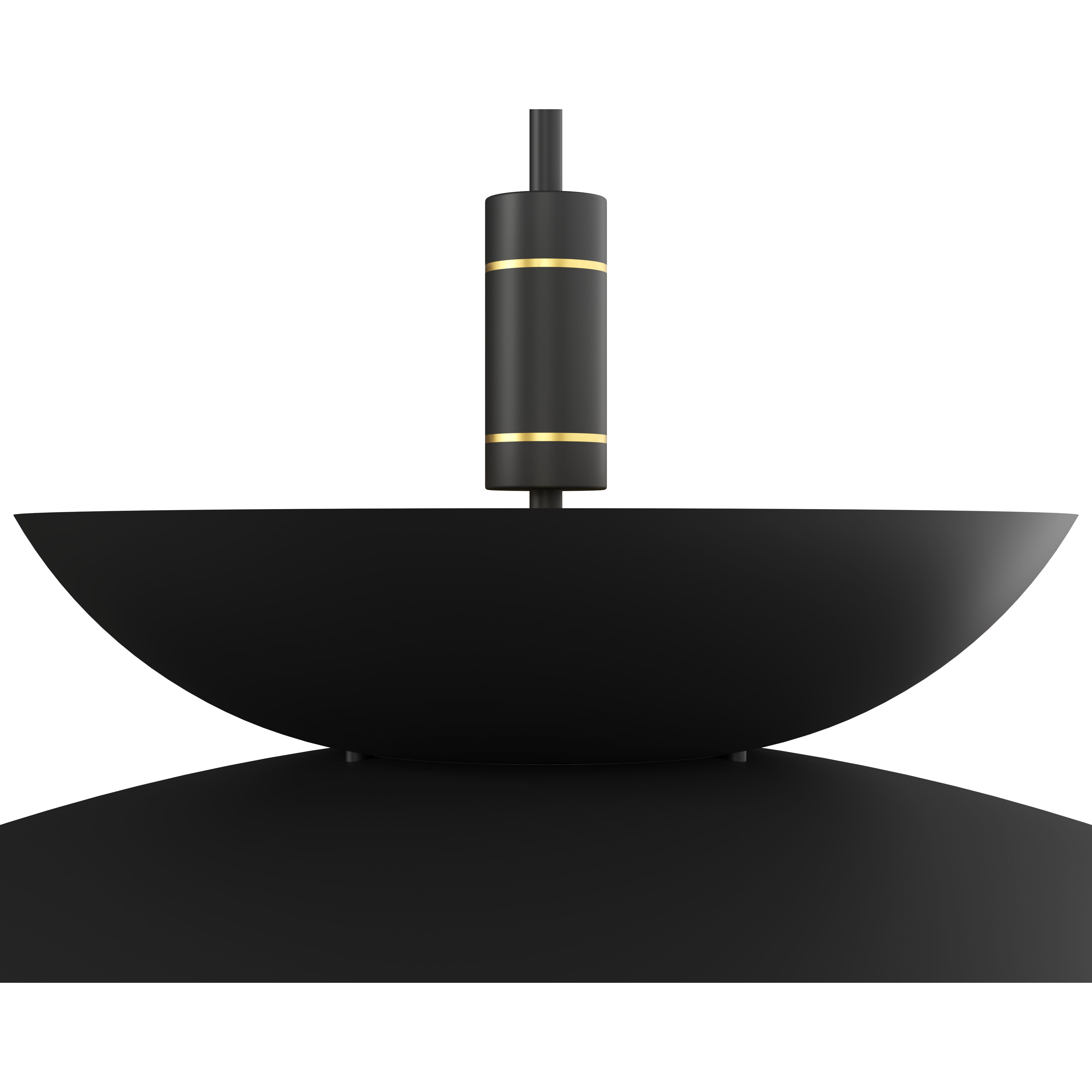 Timea LED 26.5 inch Black / Brass / Black Pendant Ceiling Light